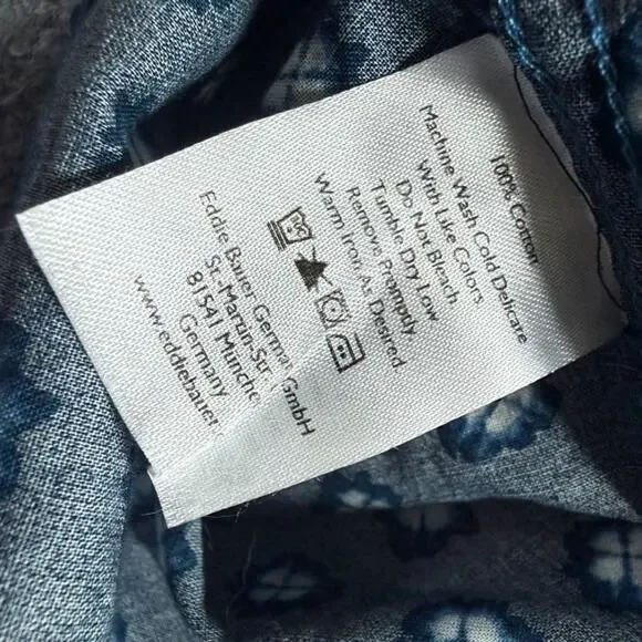 Eddie Bauer Men's Baja Short Sleeve Shirt - True Blue - Size Medium - Picture 4 of 7